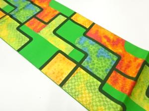 本場筑前博多抽象模様織出し名古屋帯